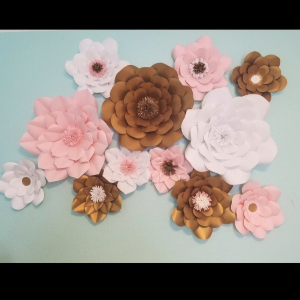 Handmade Paper Wall Flowers